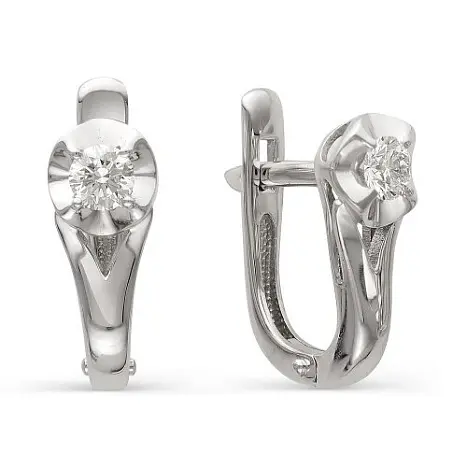 Серьги с английским замком из красного золота