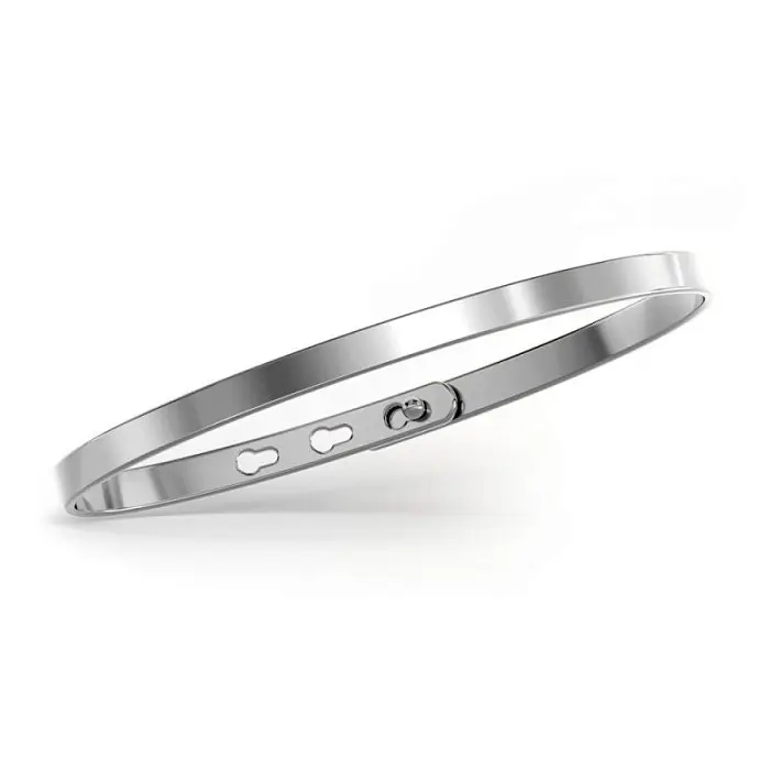 Браслет жесткий из серебра