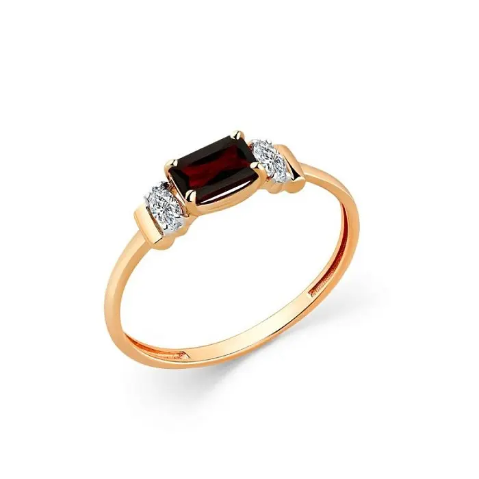 Кольцо декоративное из красного золота