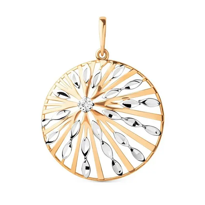 Подвеска декоративная из комбинированного золота