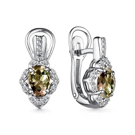 Серьги с английским замком из серебра