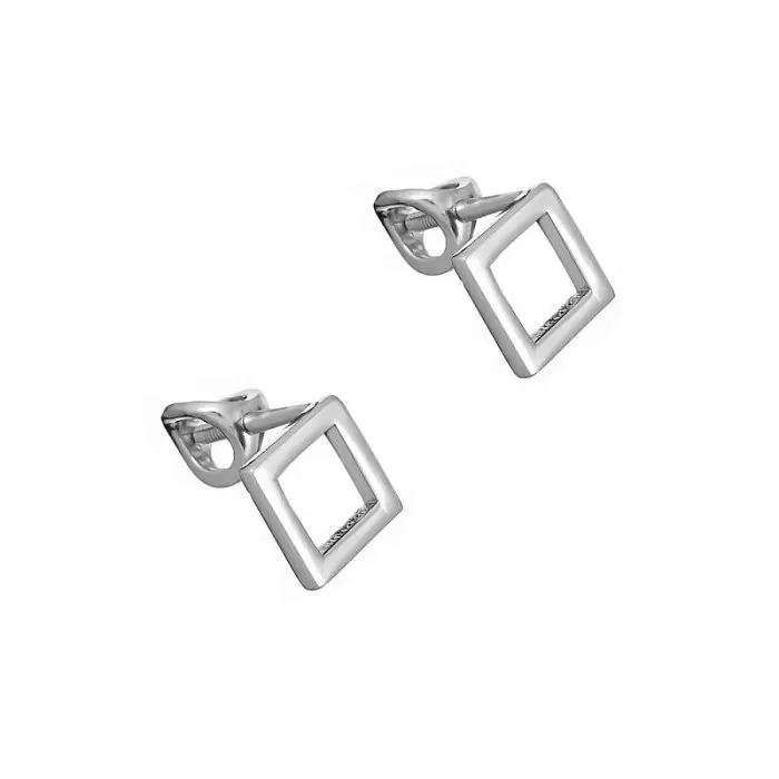 Серьги пуссеты из серебра