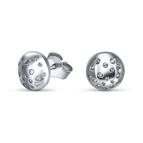 Серьги пуссеты из серебра