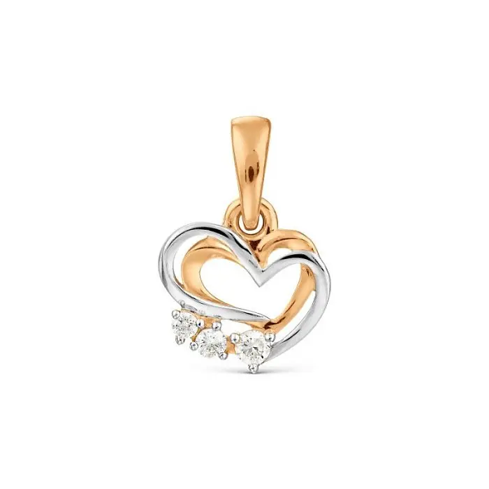 Подвеска декоративная из комбинированного золота