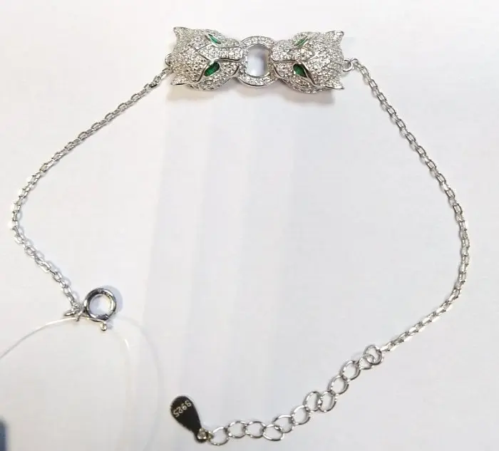 Браслет декоративный из серебра