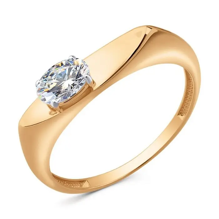 Кольцо декоративное из красного золота