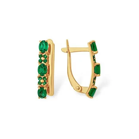 Серьги с английским замком из красного золота