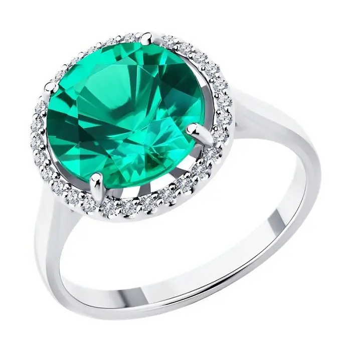 Кольцо декоративное из белого золота