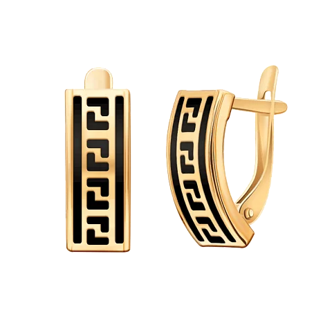 Серьги с английским замком из красного золота