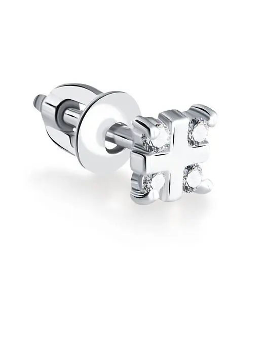 Серьги одиночные из серебра