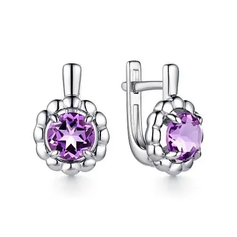 Серьги с английским замком из серебра