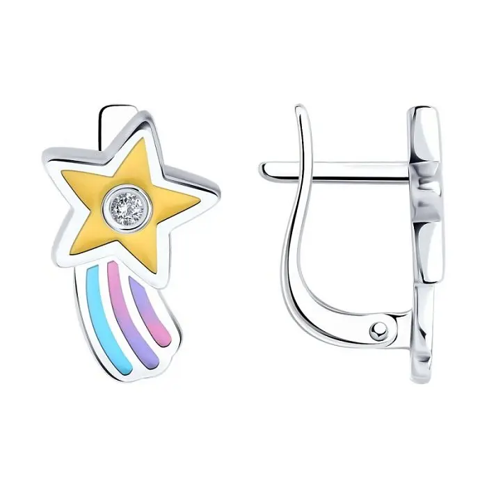 Серьги детские из серебра