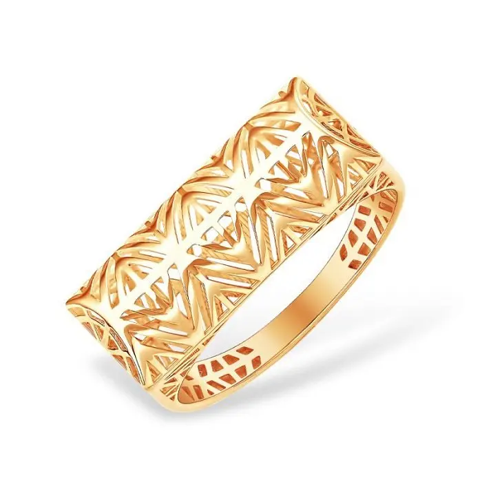 Кольцо декоративное из красного золота