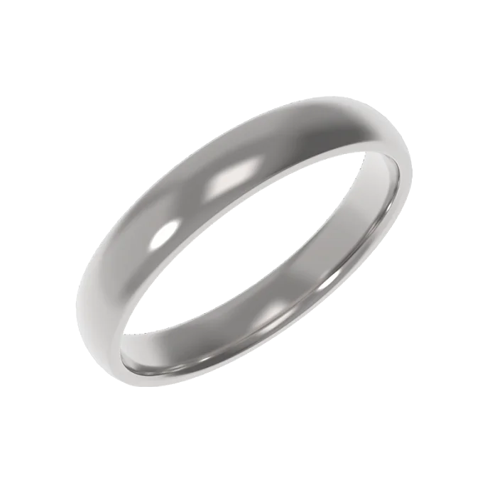 Кольцо обручальное из серебра