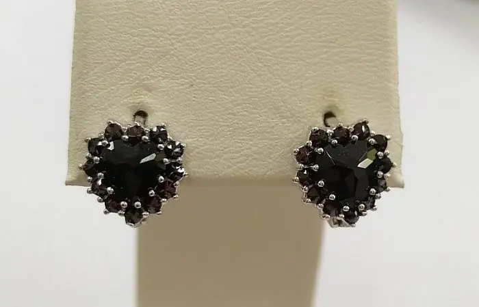 Серьги с английским замком из серебра