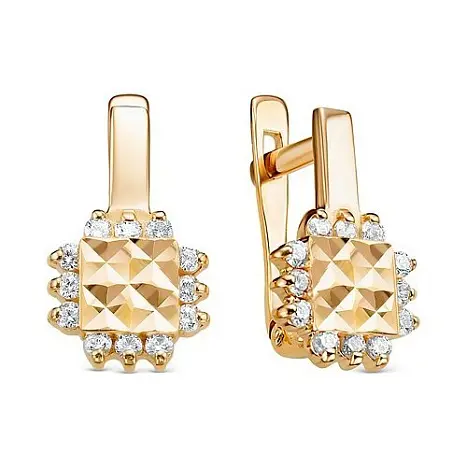 Серьги детские из красного золота