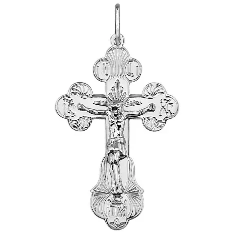 Подвеска крест из серебра