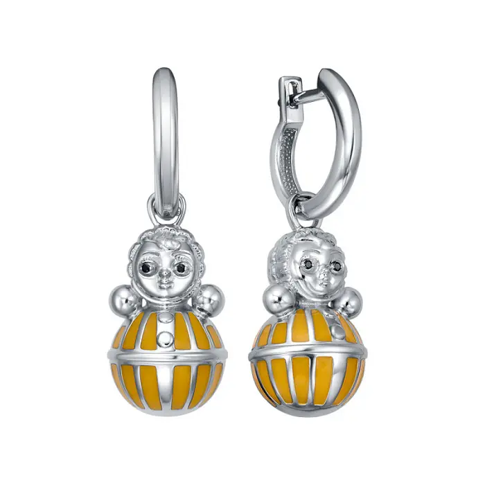 Серьги конго из серебра