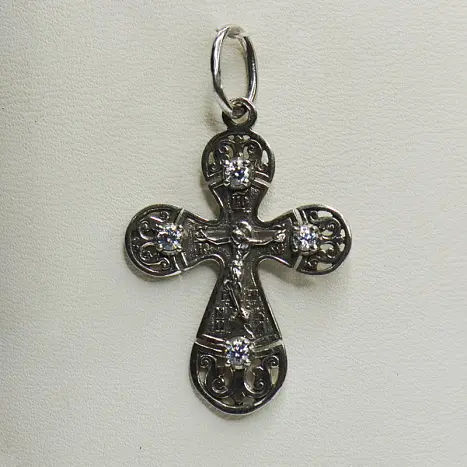 Подвеска крест из серебра