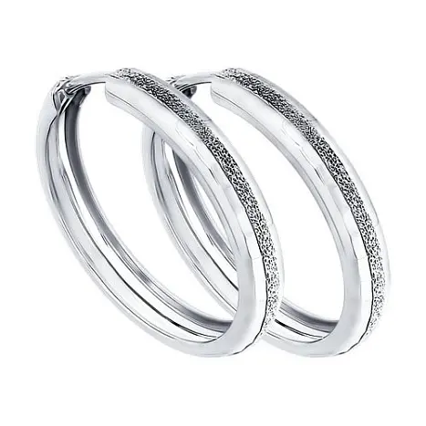 Серьги конго из серебра