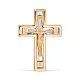 Подвеска крест из красного золота