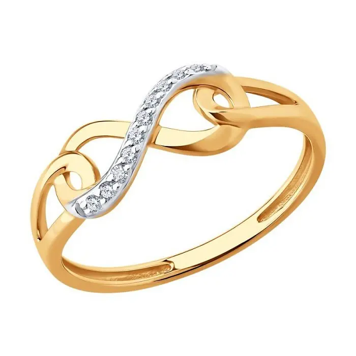 Кольцо декоративное из красного золота