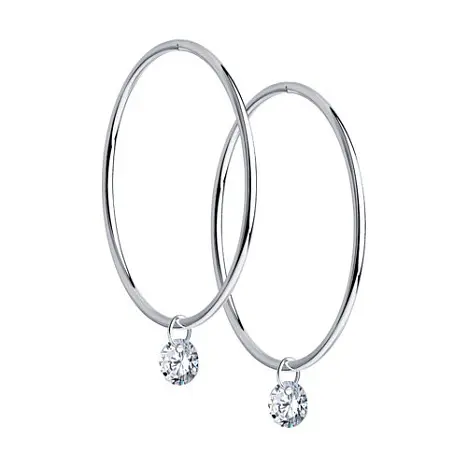 Серьги конго из серебра