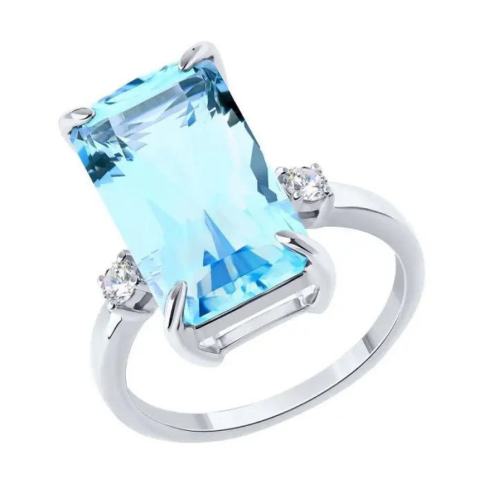 Кольцо декоративное из белого золота