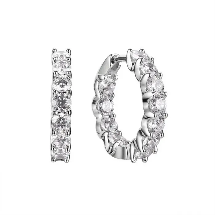 Серьги конго из серебра