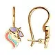 Серьги детские из красного золота
