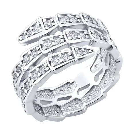 Кольцо декоративное из серебра