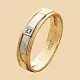 Кольцо обручальное из комбинированного золота