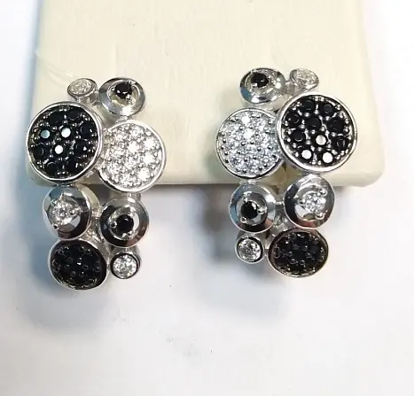 Серьги с английским замком из серебра