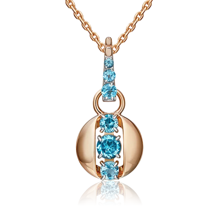 Подвеска декоративная из красного золота