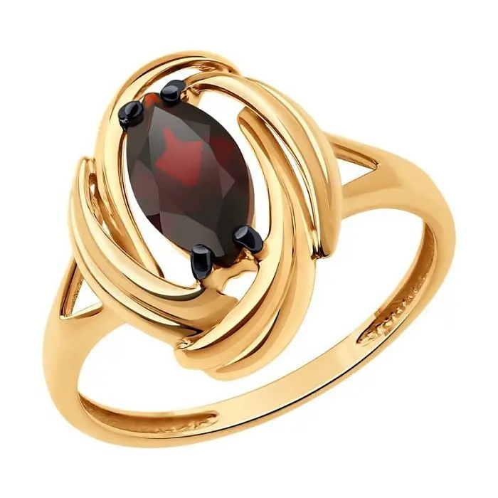 Кольцо декоративное из красного золота