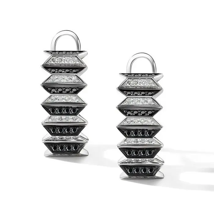 Серьги с английским замком из белого золота