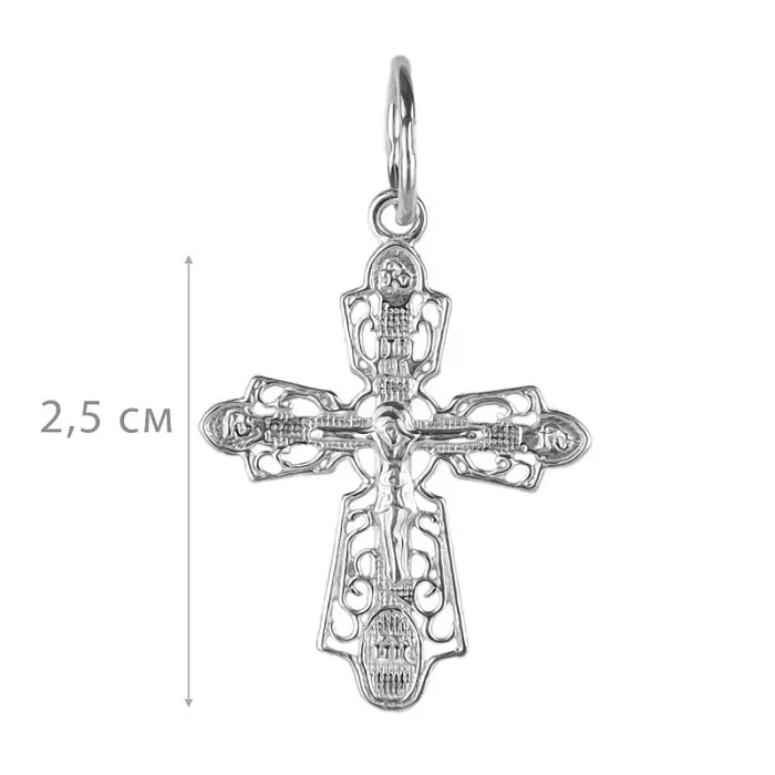 Подвеска крест из серебра