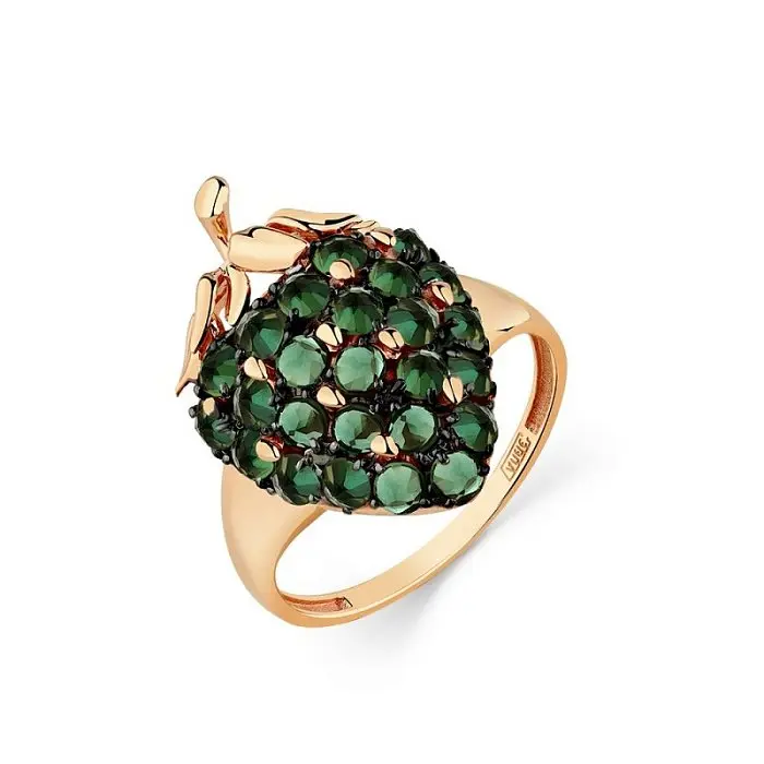 Кольцо декоративное из красного золота