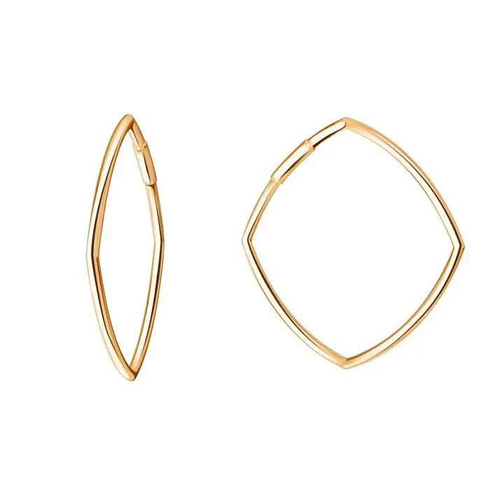 Серьги конго из красного золота