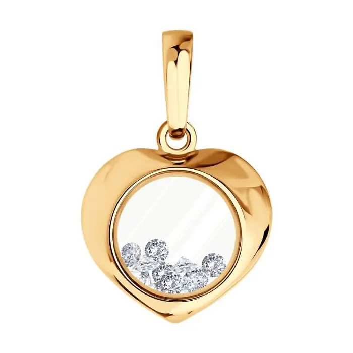 Подвеска декоративная из красного золота