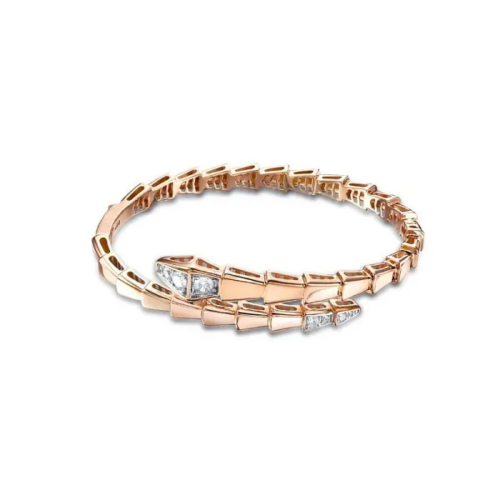 Браслет жесткий из красного золота