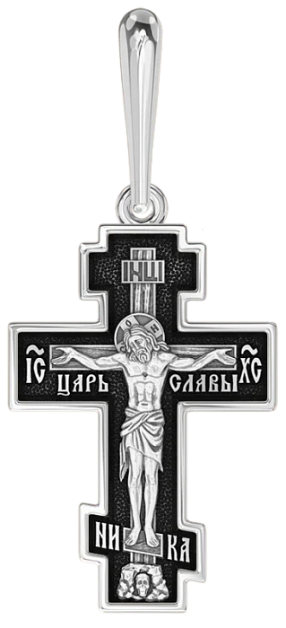 Подвеска крест из серебра
