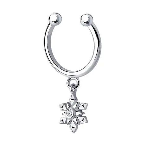 Серьги каффы из серебра