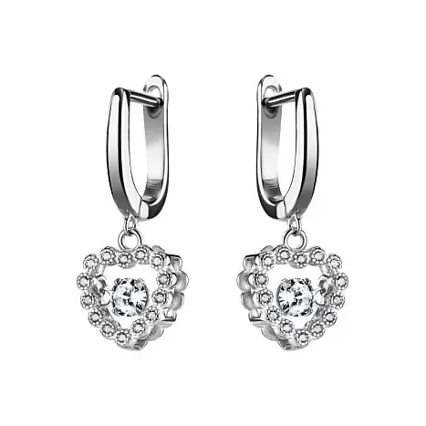 Серьги подвесные из серебра