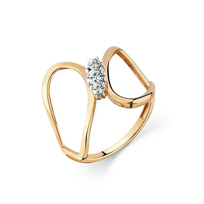 Кольцо декоративное из красного золота