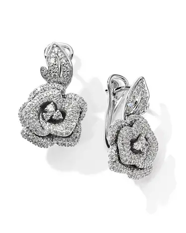Серьги с английским замком из белого золота