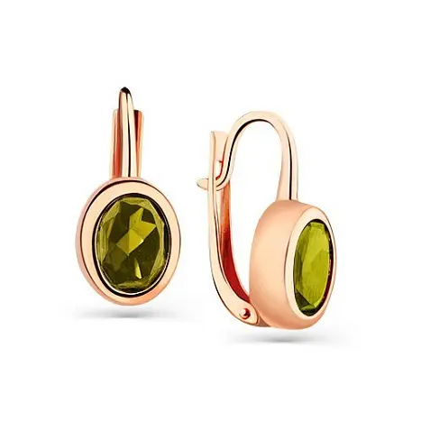 Серьги с английским замком из красного золота
