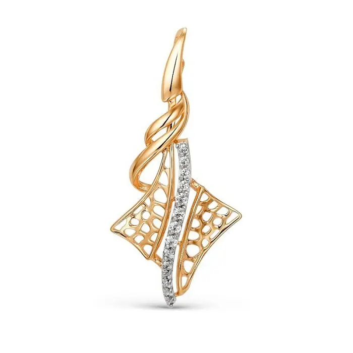 Подвеска декоративная из красного золота