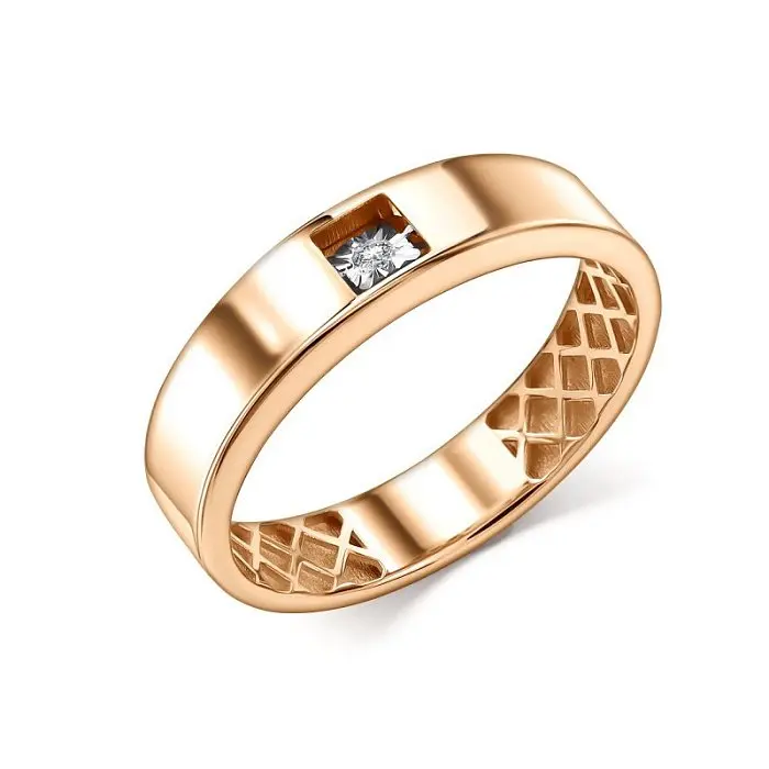 Кольцо декоративное из красного золота