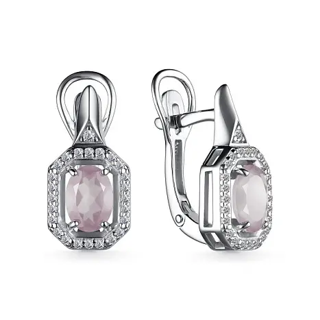 Серьги с английским замком из серебра